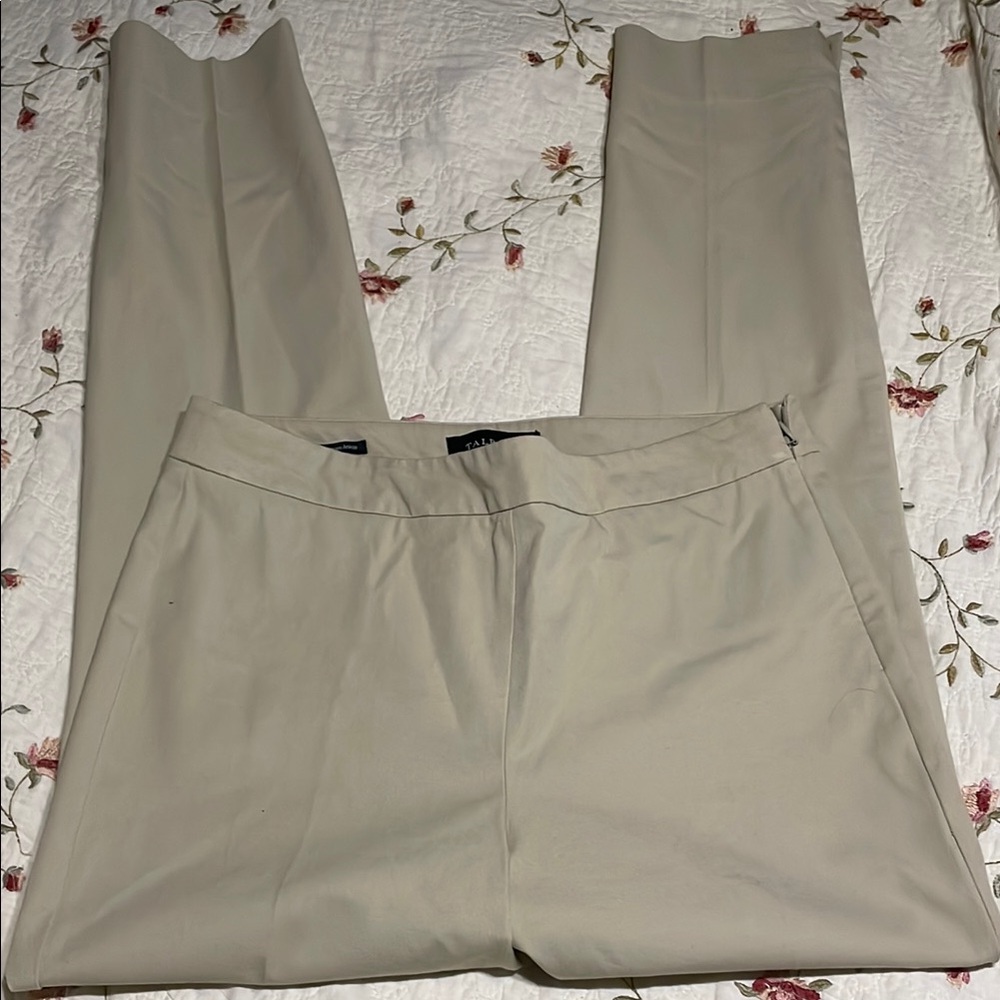 Talbots Cream Trousers Classic Style Ankle
